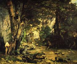 Gustave Courbet A Thicket of Deer at the Stream of Plaisir-Fontaine China oil painting art